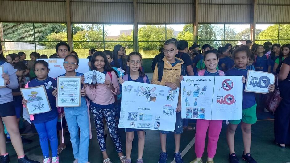 Escolas realizaram ações educativas no 'Dia D de Conscientização' contra o mosquito Aedes aegypti