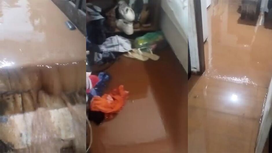 Morador teve toda a casa invadida pela água da chuva