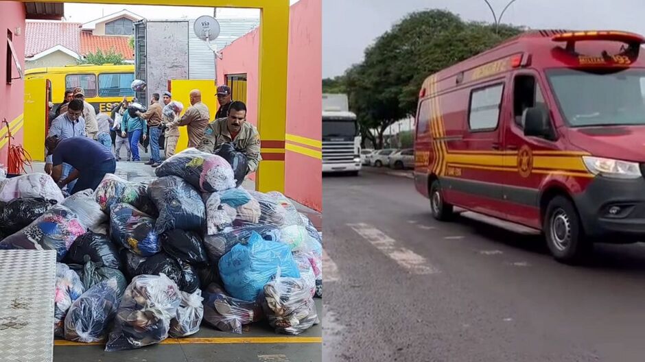 Bombeiros arrecadaram doa&ccedil;&otilde;es para o RS 