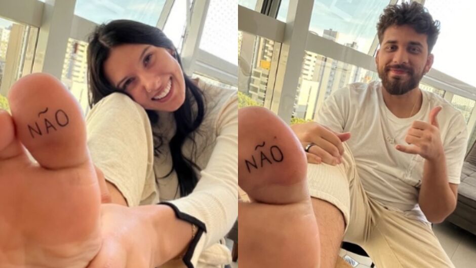 A tatuagem foi realizada na mesma semana em que Ana Castela e Gustavo Mioto celebraram aniversário de namoro