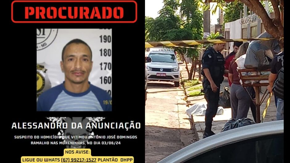 Alessandro é considerado foragido da polícia após o homicídio