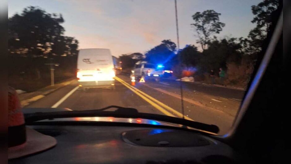 A fam&iacute;lia estava em uma caminhonete