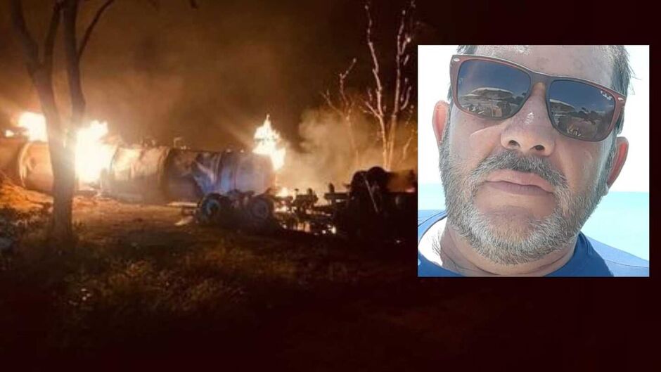 Motorista de caminhão tanque morre após grave acidente na BR-267 em Nova Alvorada do Sul