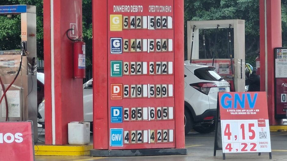 Gasolina ainda está em 5,49 em alguns postos 