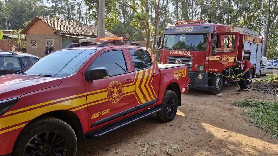 Telhado desabou após incêndio 