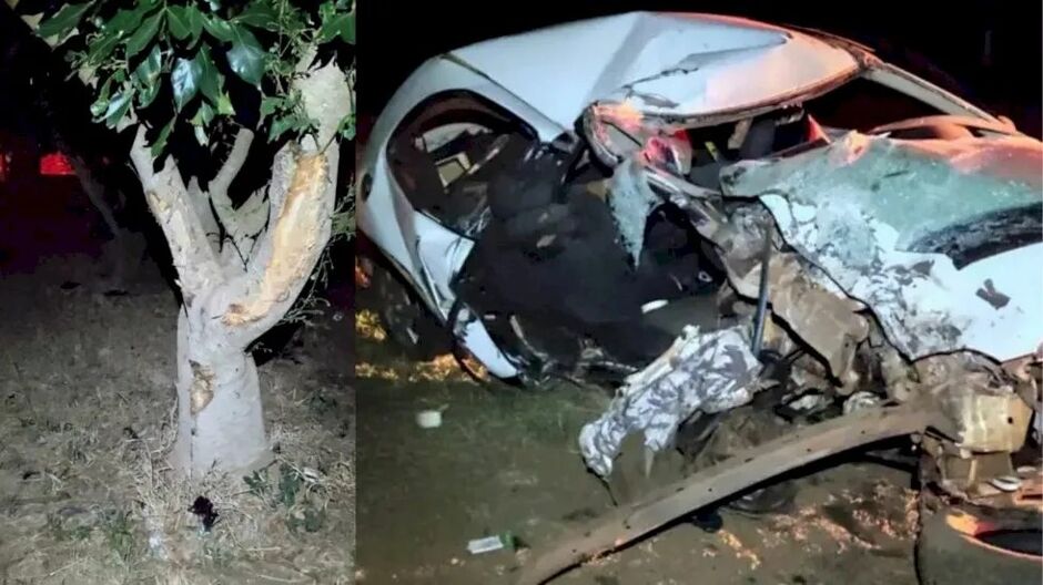 Homem embriagado bate carro em árvore e esposa e filha morrem em Amambai 