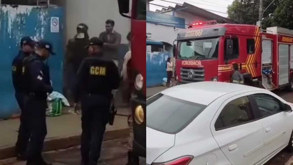 Bombeiros ajudaram a controlar o princípio de incêndio