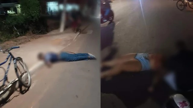 Acidente entre moto e bicicleta deixa duas pessoas feridas em Aquidauana