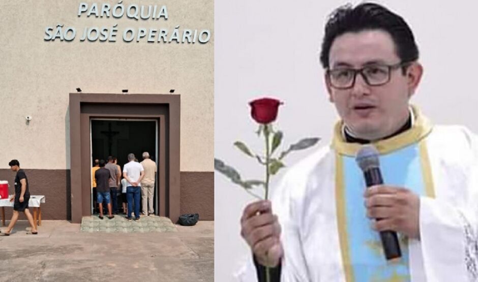 Fiéis acompanham velório do padre na Igreja São José Operário