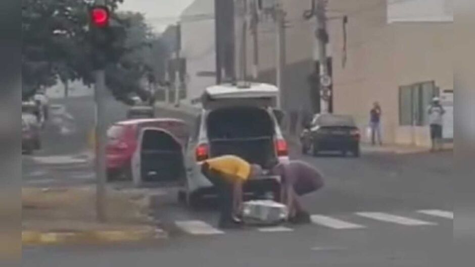 Cena foi flagrada durante a manhã desta quinta-feira