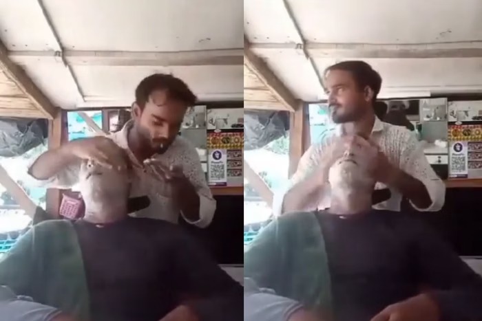 Barbeiro tem salão demolido após usar cuspe para massagear cliente (vídeo)