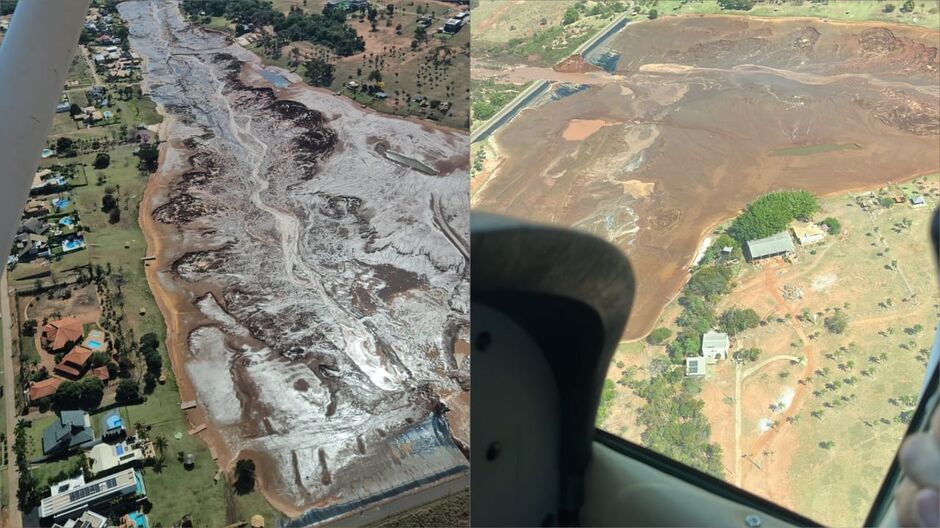 Fotos feitas por trabalhador durante voo