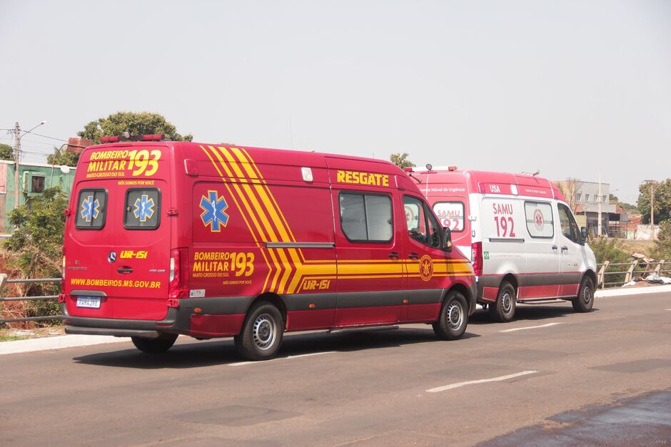 Tanto o Corpo de Bombeiros quanto o Samu foram acionados