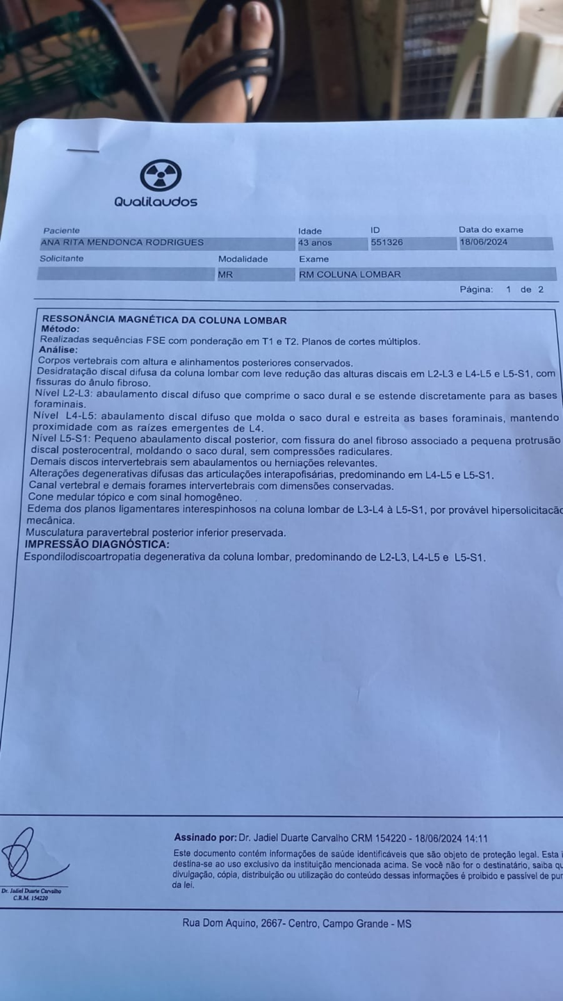 Além da Espondilite, ela contraiu dengue hemorrágica e foi diagnosticada com hepatite medicamentosa