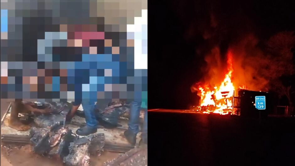 A cena chamou atenção e foi filmada por algumas pessoas presentes