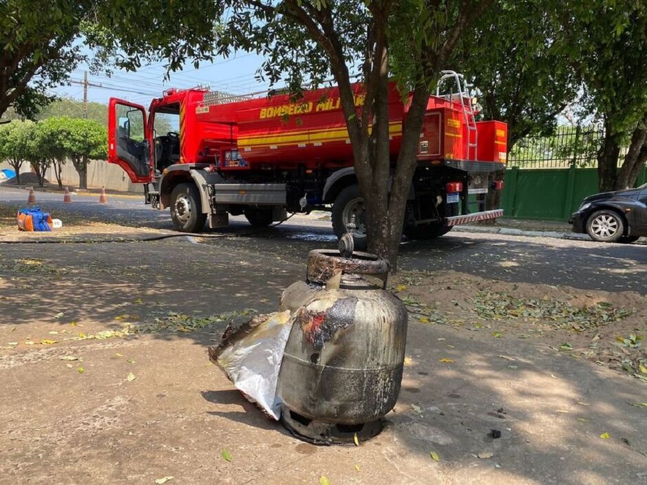 Botijão foi retirado do local 