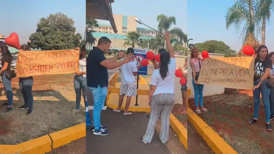 Protesto por vaga de UTI para bebê com cardiopatia congênita