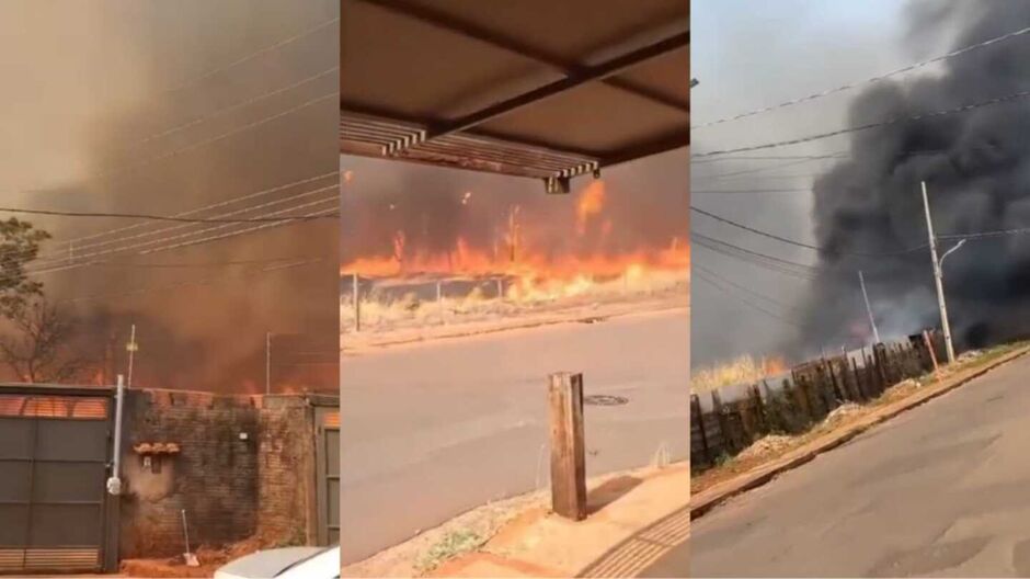 Chamas assustaram e muito os moradores da região