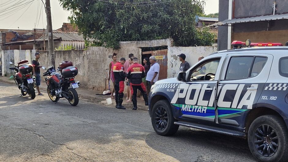 A vítima foi socorrida inicialmente pelos motossocorristas do Corpo de Bombeiros