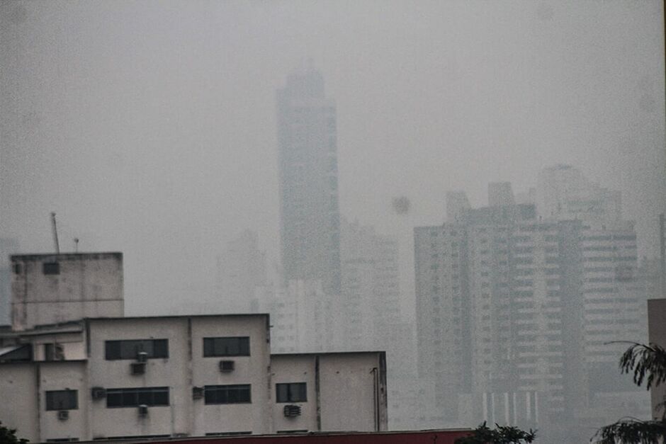 Fumaça escondeu a cidade