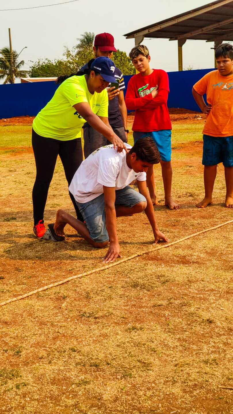 Cristiane e seus treinandos