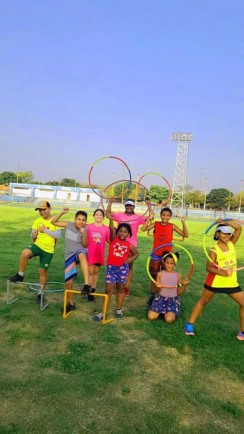 Cristiane e seus treinandos