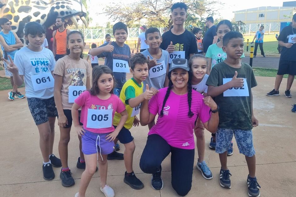 Cristiane e seus treinandos