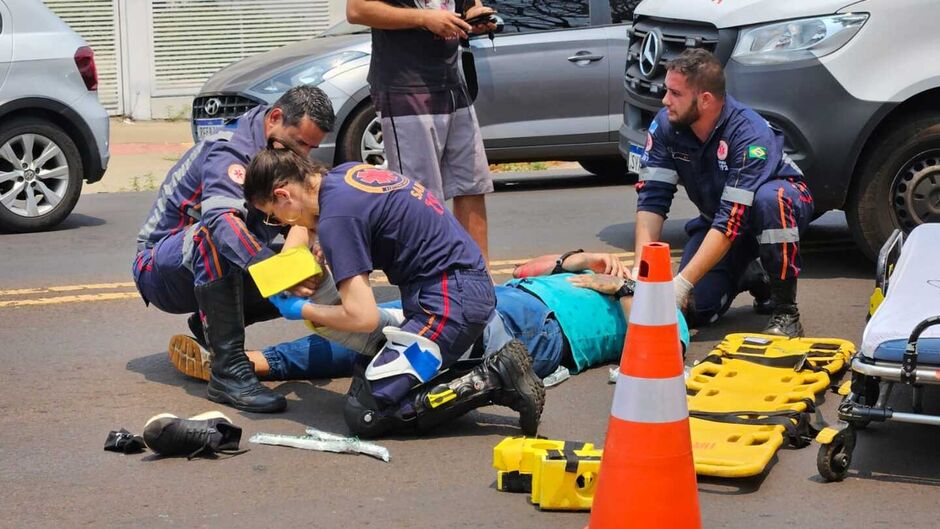 Batidas machucaram três motociclistas 