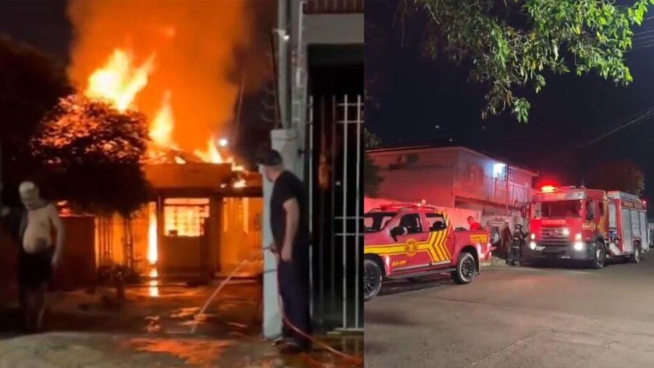 Casa foi tomada pelo fogo e família perdeu tudo