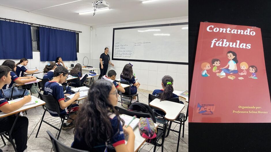 Projeto incentiva alunos em produção de livro de contos em escola de Campo Grande