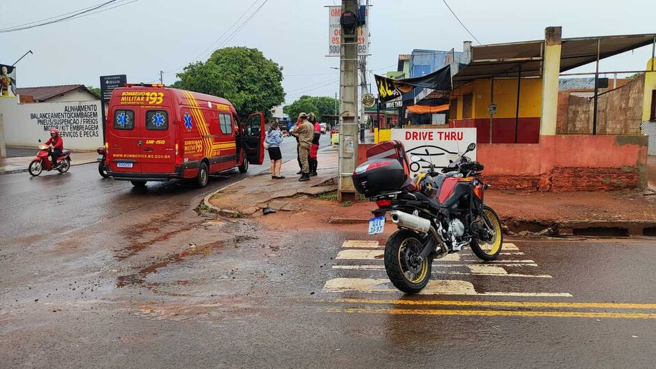 A ocorrência contou com a presença de motossocorristas do Corpo de Bombeiros