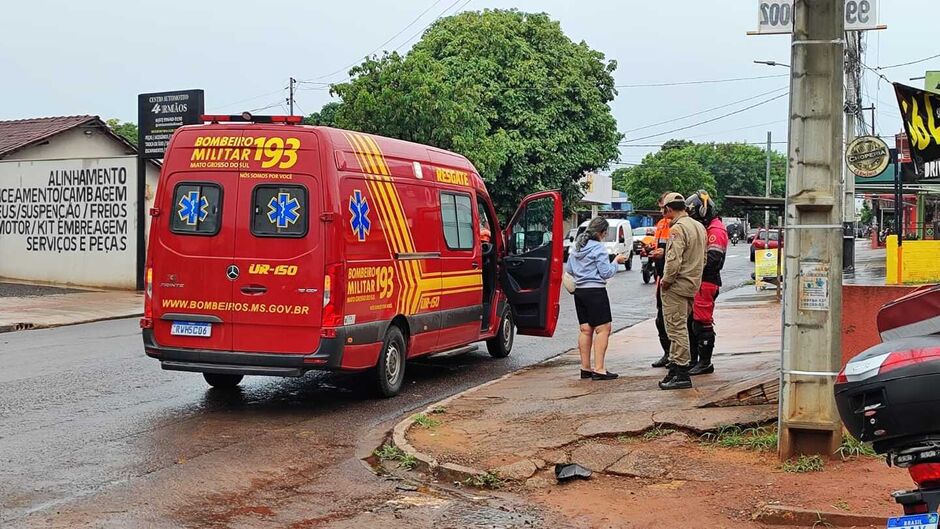 A ocorrência contou com a presença de motossocorristas do Corpo de Bombeiros