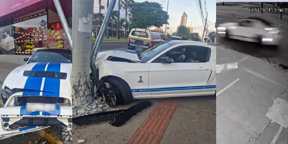 Condutor trafegou na contramão antes de acertar poste 