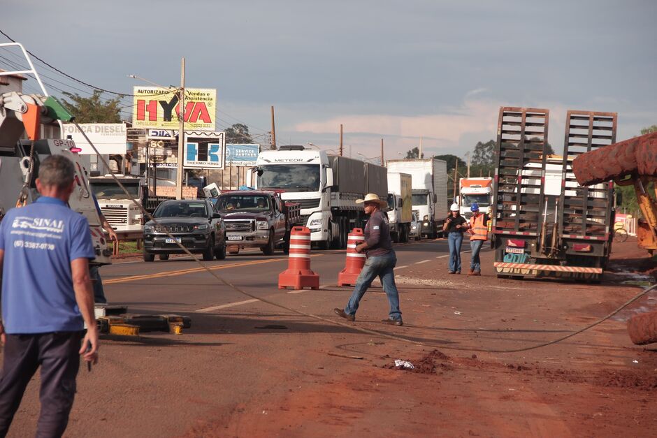 Acidente interditou pista da BR-163 no Itamaracá