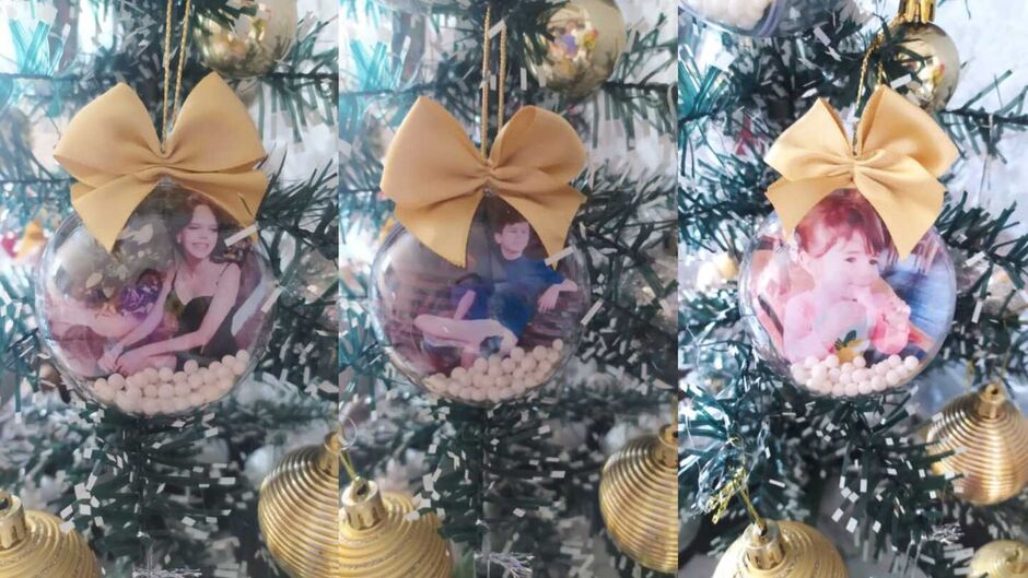 No ramo da papelaria há 8 anos, Patrícia transforma bola de natal em símbolo de amor e recordação