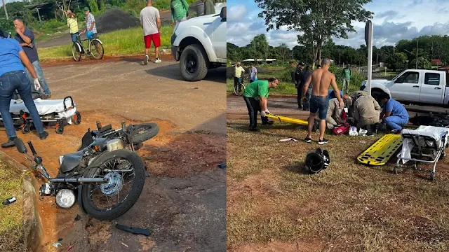 A batida aconteceu no cruzamento da Rua Tiradentes com a Rua Pascoal Bruno