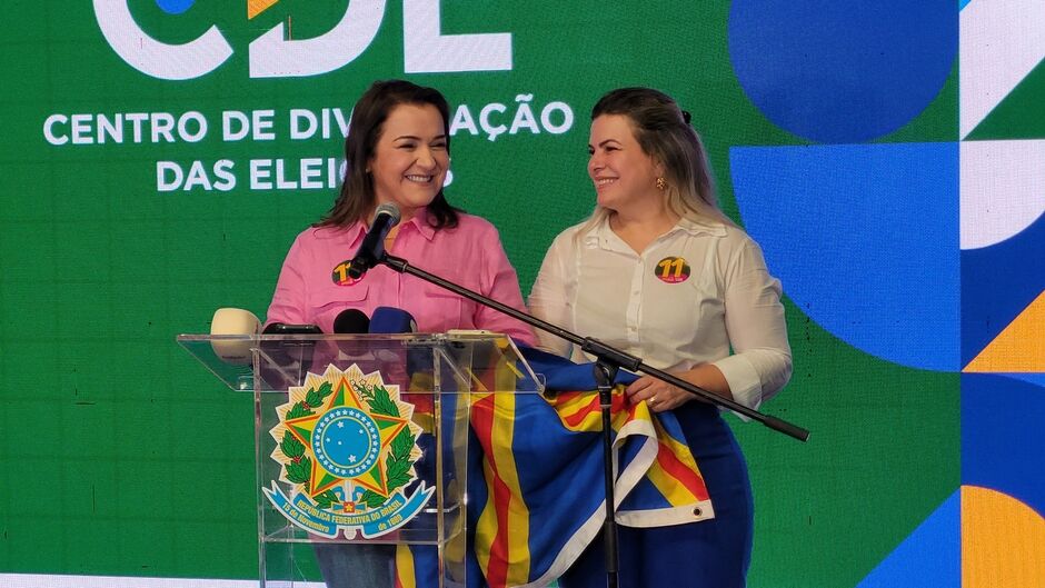 Adriane Lopes e a vice-prefeita Camila