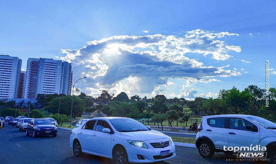 Previsão é sol e chuva