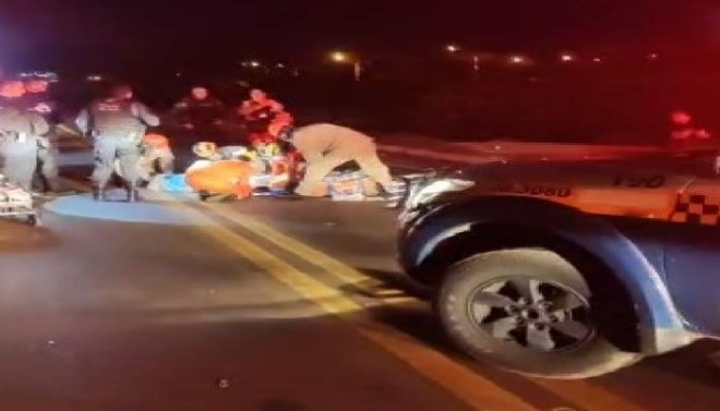 Motociclista fica gravemente ferido em acidente com caminhonete na BR-262 em Três Lagoas