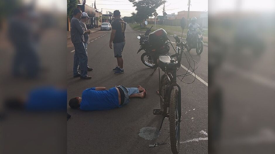 Vítima ficou na pista até chegada do Corpo de Bombeiros 