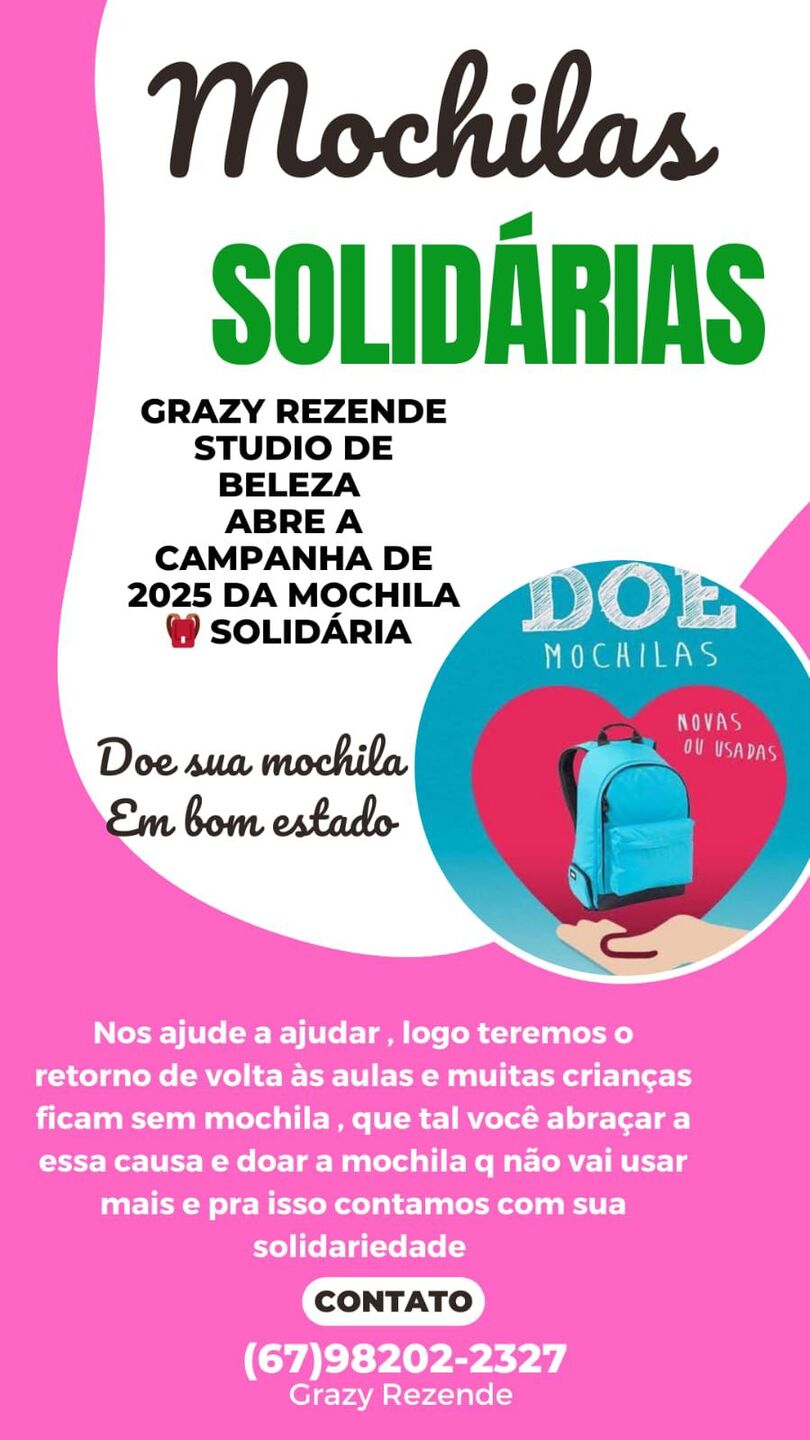 Primeira mochila da ação de 2025 já tem dona