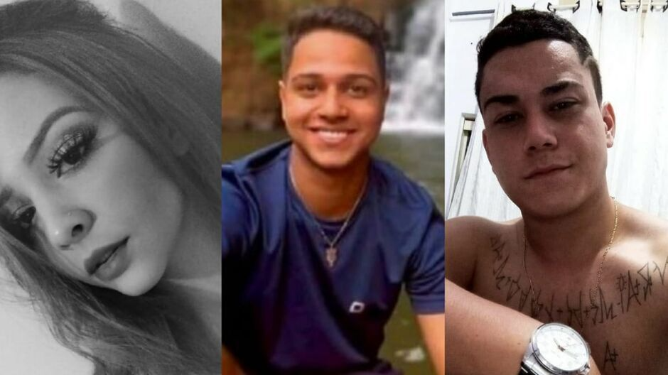 Karolina (esquerda) foi assassinada por Messias (meio), que também matou Luan (direita)