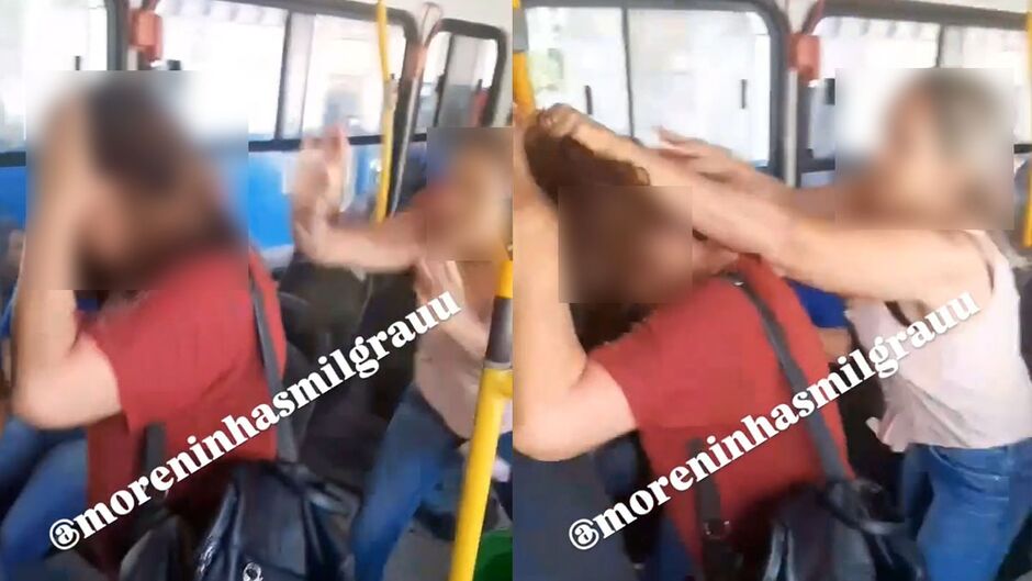 A cena foi gravada por outros passageiros