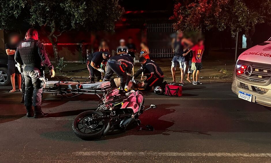 Vítima foi socorrida e encaminhada para o Hospital Auxiliadora