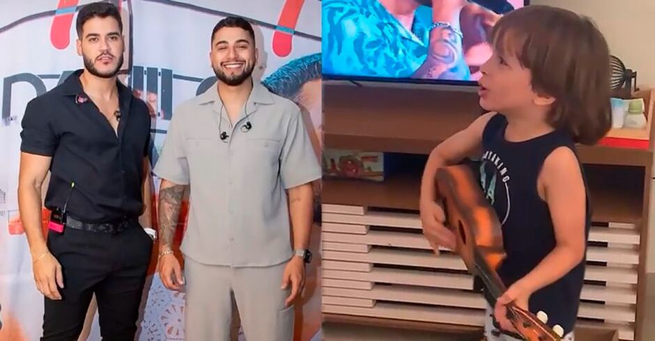 Benício derreteu o coração da dupla Danilo & Davi