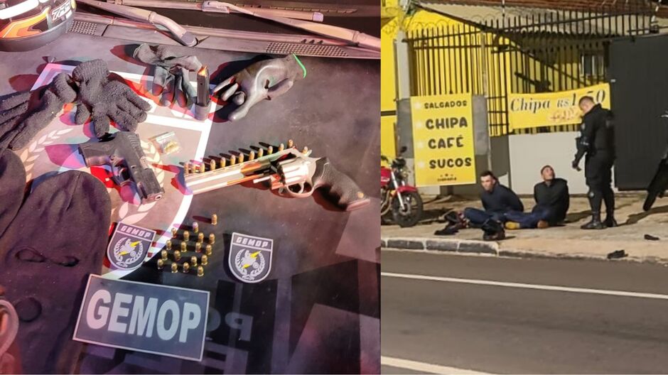 Armamento, munições e até balaclavas foram apreendidas