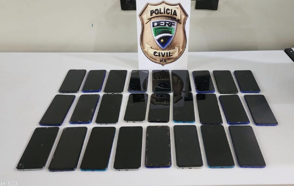 Parte dos celulares foram recuperados