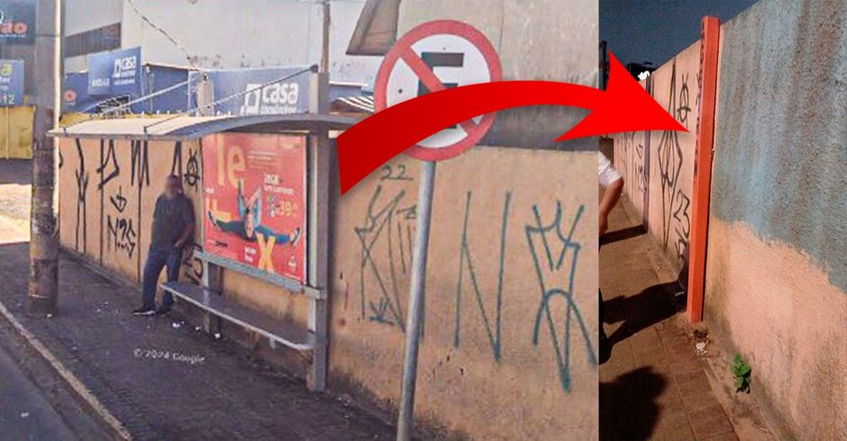 Ponto antes era coberto, agora no local tem um ponto de madeira