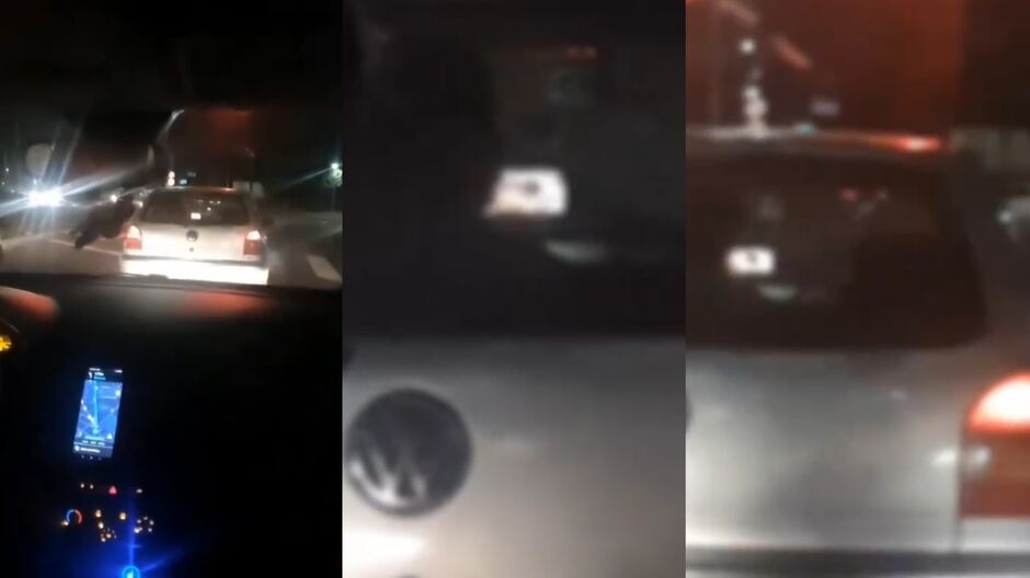 Flagra foi feito por outro motorista