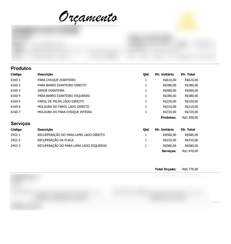 O conserto do carro, avaliado em R$ 5 mil, está fora de alcance no momento